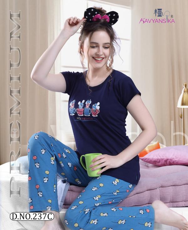 Kavyansika Vol 237 Fancy Hosiery Cotton Night Suits